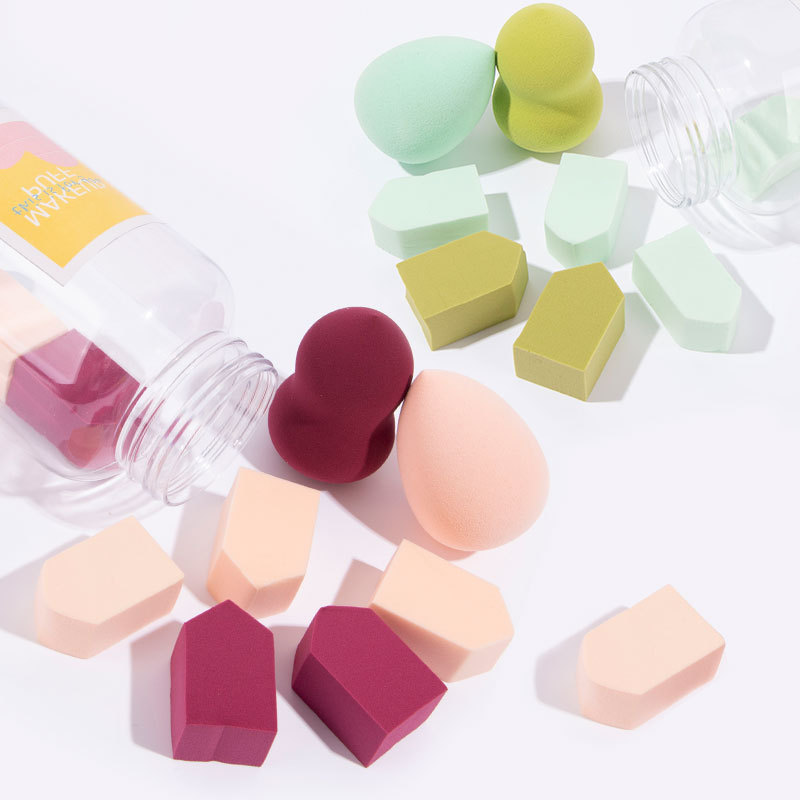 Wet and dry beauty egg irregular powder puff drift bottle set makeup egg non-latex sponge 7 pack B