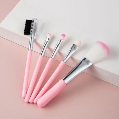 PVC soft-bristled portable small five-piece makeup brush set blush brush eye shadow brush complete set of makeup brushes beauty tools