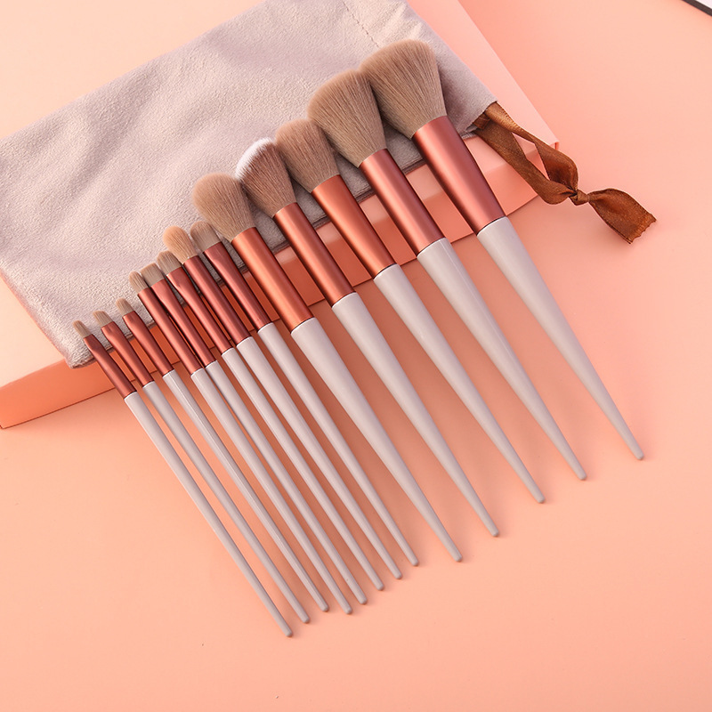13 pieces of makeup brushes, Four Seasons Green soft bristle makeup brushes, makeup brush set, loose powder brush, eye shadow brush set