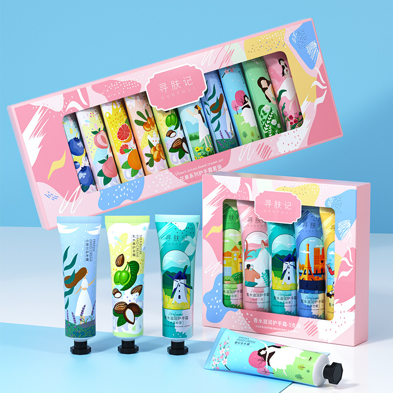 XunShuJi Hand Cream 15 types of hydrating, moisturizing, anti-drying, perfume-flavored hand creams with fruity floral fragrance