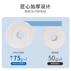 Face washcloth, disposable cotton thickened roll-type soft cotton towel, pearl pattern beauty salon facial cleansing towel in large quantities