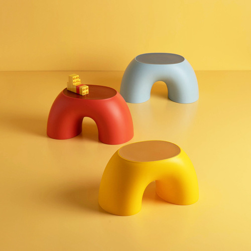 Household children's row stool Nordic simple ring rainbow stool non-slip thickened shoe changing bench baby foot stool