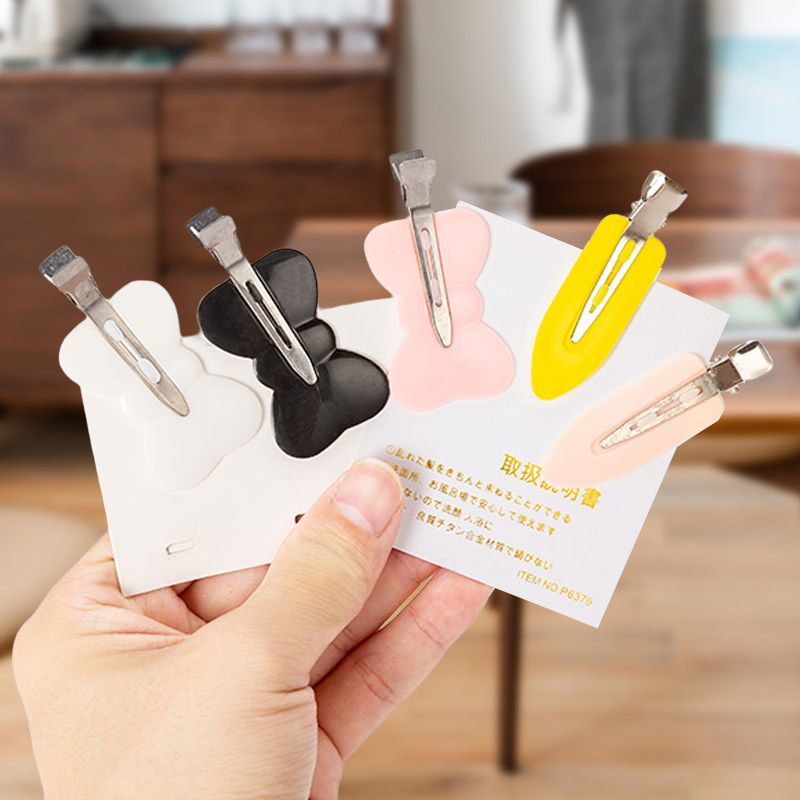 Fashionable makeup hairpin butterfly clip peanut clip beauty broken hairpin hairdressing stall wholesale seamless leaf clip