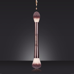 HG makeup double-headed powder brush man-made fiber aluminum tube beauty makeup tool brush Cangzhou Moyu makeup brush