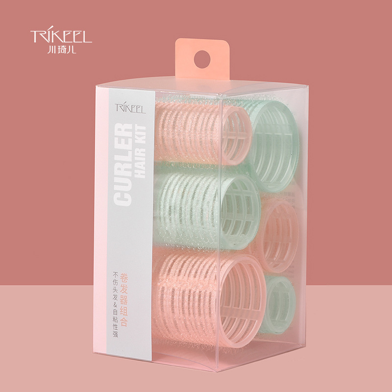 Chuanqi'er lazy self-adhesive air bangs curling barrel fluffy styling curler eight-character bangs curling iron