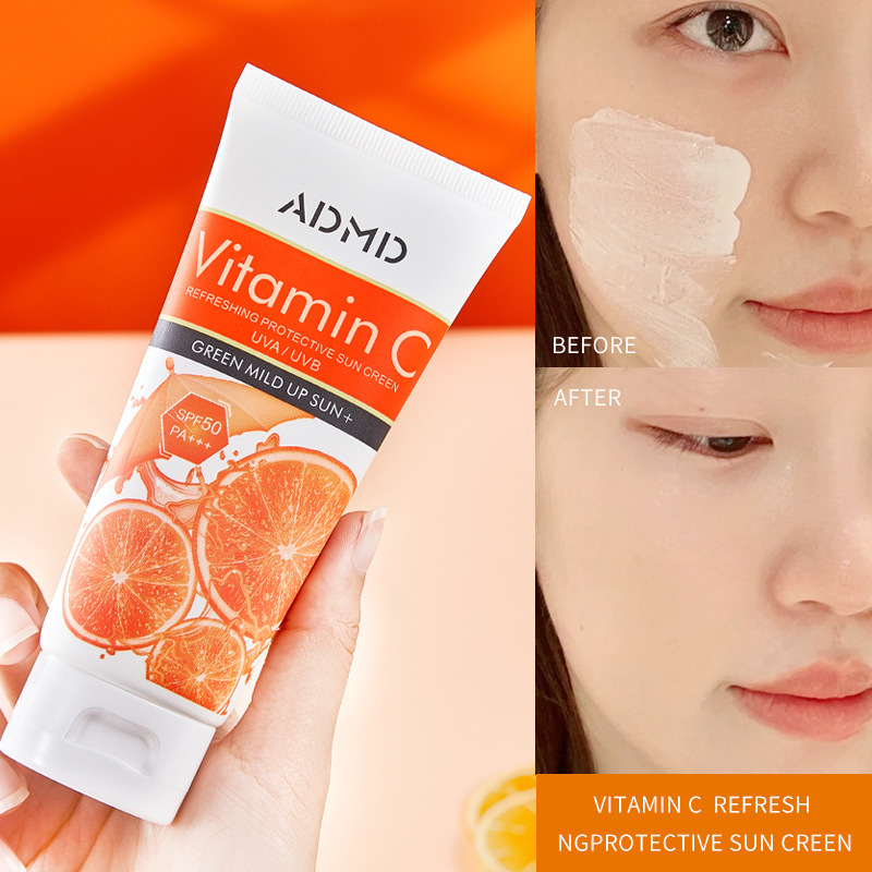 ADMD Vitamin C Refreshing Sunscreen Isolating UV Protection SPF50+ Outdoor