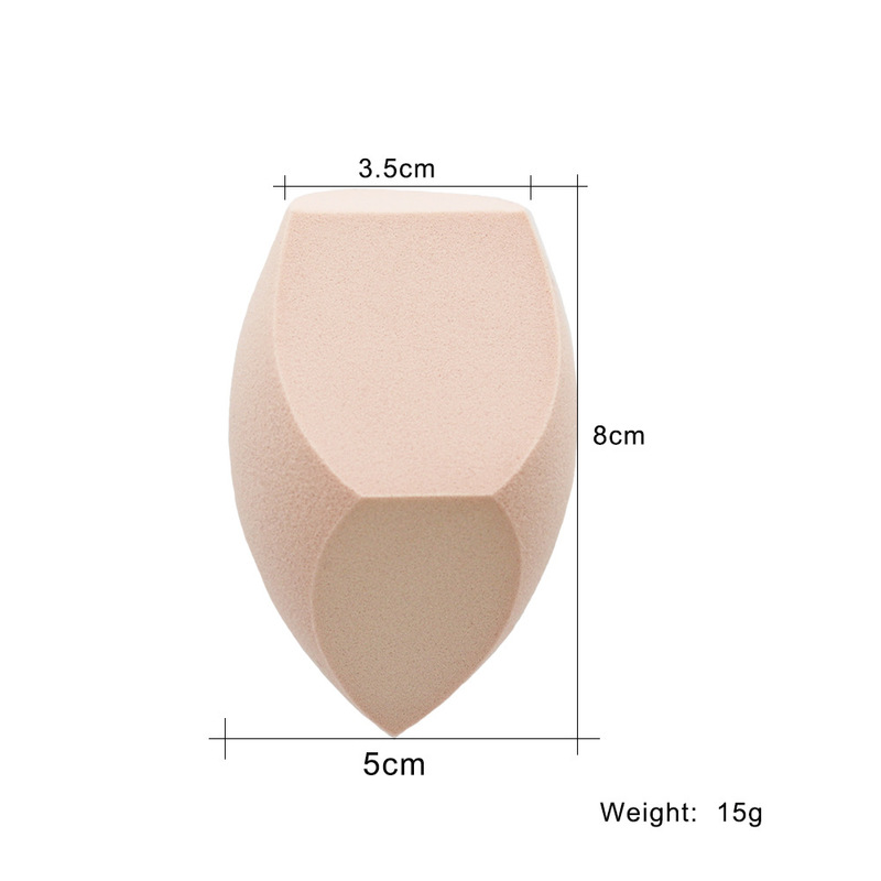 Giant bold egg, special-shaped diagonally cut beauty egg with three sections soaked in water and enlarged by soaking in water, sponge powder puff makeup egg, popular among internet celebrities