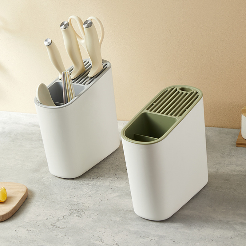 Knife rack storage rack kitchen supplies chopsticks knives kitchen knife storage rack chopstick cage integrated countertop knife storage wholesale