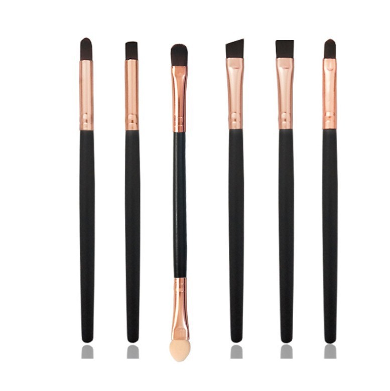 Small 6-piece eye brush makeup brush set, lip brush, eyebrow brush, eye shadow brush, concealer brush, complete set of facial beauty tools