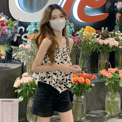 2024 Early Summer Fujiko Camisole Top Summer Outerwear Fresh Floral Sweet Spicy Niche Sweet Cool Vest