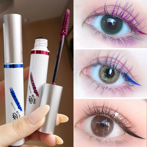 Han Ru Colorful Mascara, Thick, Waterproof, Long-Lasting, Curly, Long-lasting, Non-smudged, No-Removal, Long-Lasting Female Internet Celebrity Model