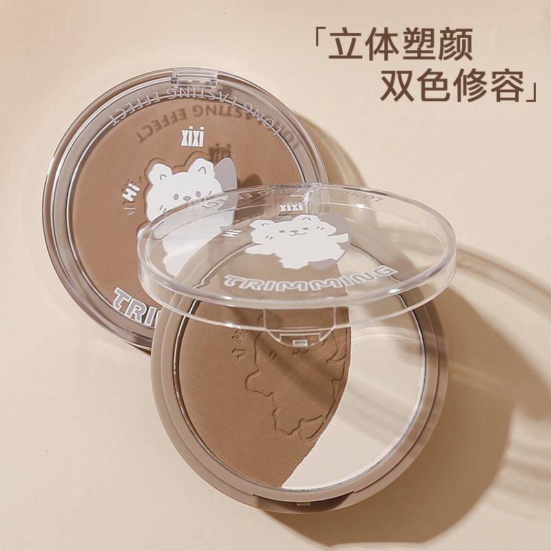 Makeup XIXI modern two-color contouring palette matte natural three-dimensional brightening face nose shadow shadow contour contouring powder
