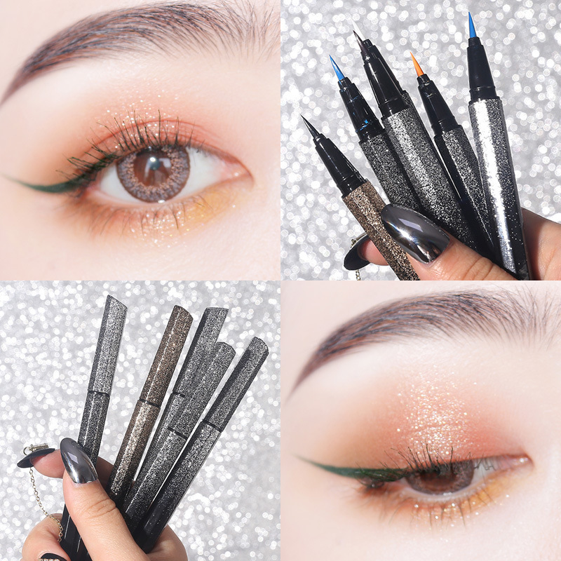 xixi color eyeliner, internet celebrity's same style starry sky liquid eyeliner pen, waterproof, not easy to smudge, long-lasting color