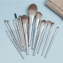 Makeup brush set, 14 pieces, loose powder, eye shadow, foundation, blush, highlighter, super soft bristles