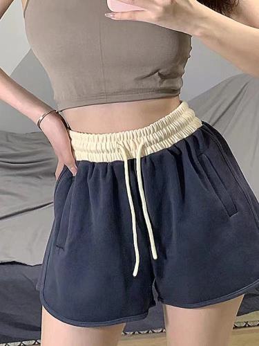 [Official Photo High Quality Twill] Loose Women's Shorts Summer Sports Waist Wide Leg Pants Hot Pants Casual Pants