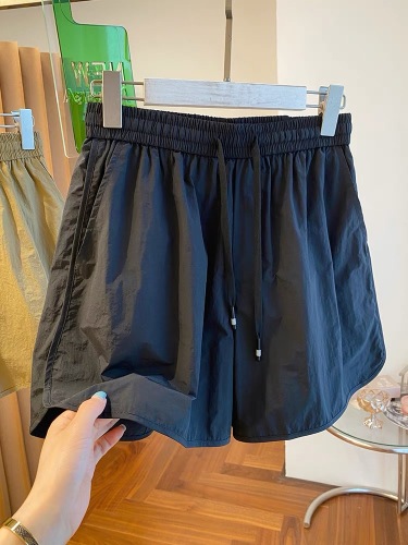 [Official Photo] Quick-drying high-waisted elasticated loose casual sports shorts for women summer wide-leg pants