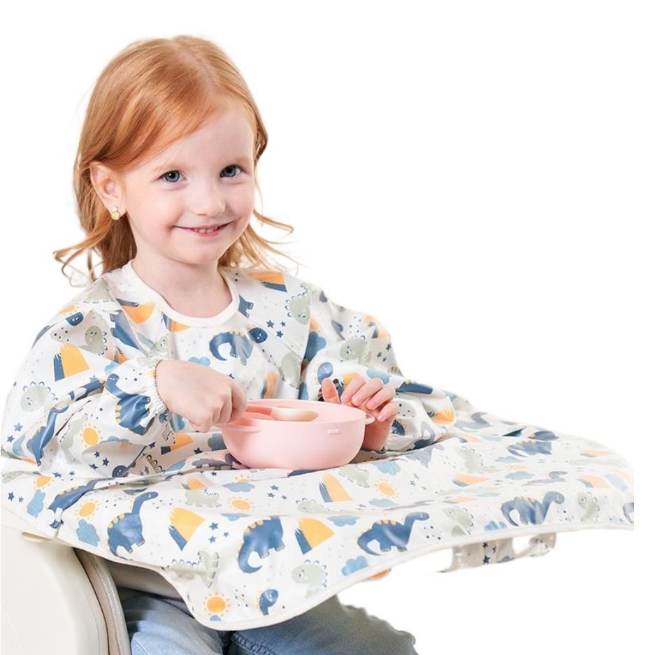 All-in-one dining chair for babies, baby coveralls, food supplements, rice pockets, waterproof and dirt-proof, infant and toddler dining table bibs, reverse dressing