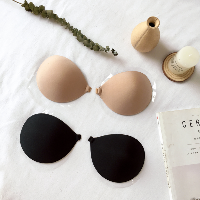 Real shot~Silicone invisible bra, small breast push-up, thick cup comic peach cup, seamless breast patch, anti-slip nipple patch