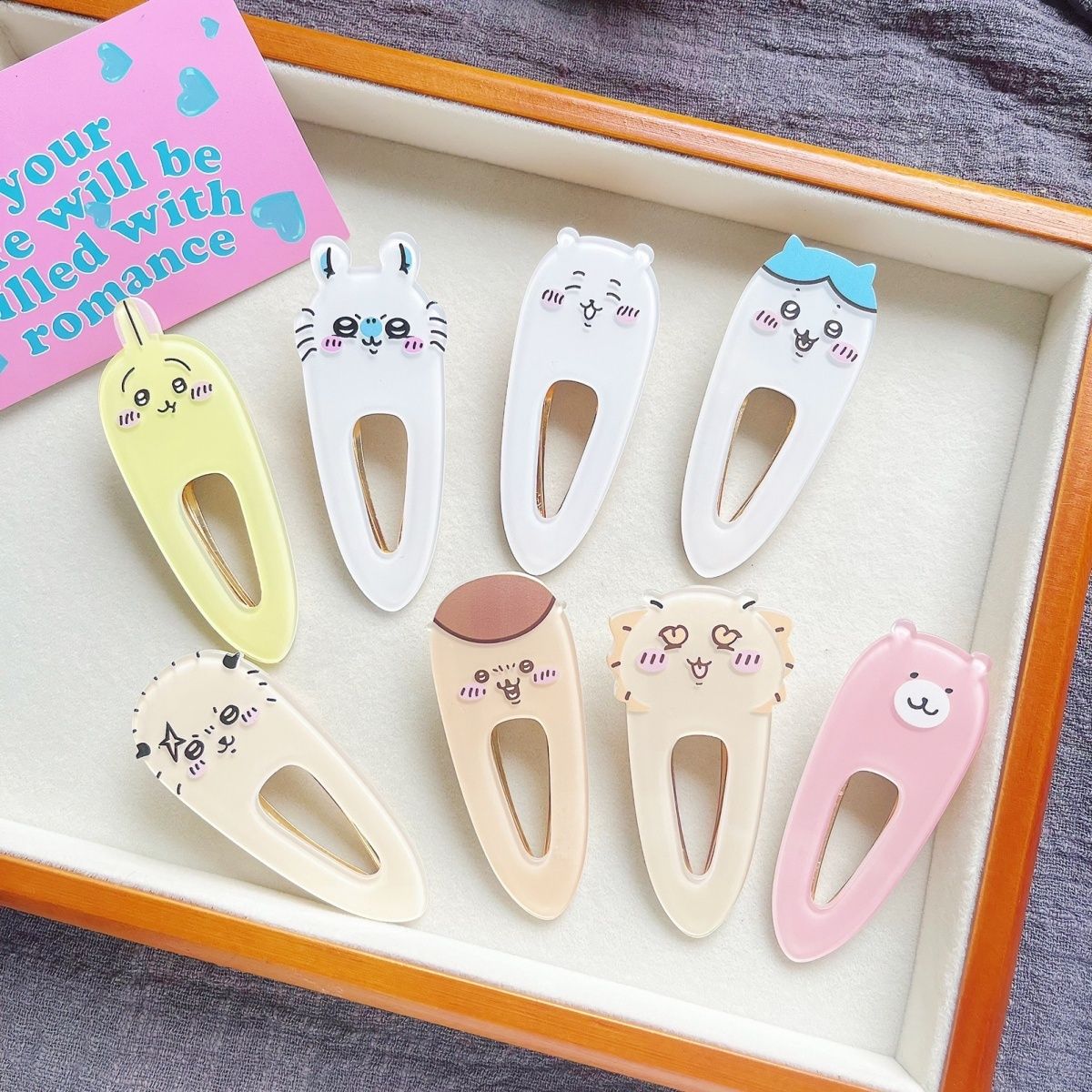 New Chiikawa Chiikawa hairpin cute cartoon Xiaoba duckbill clip for student girls