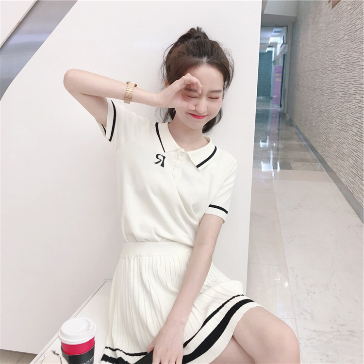 肉完ROUWANBABY 我的少女心針織運動套裝女夏2024新款