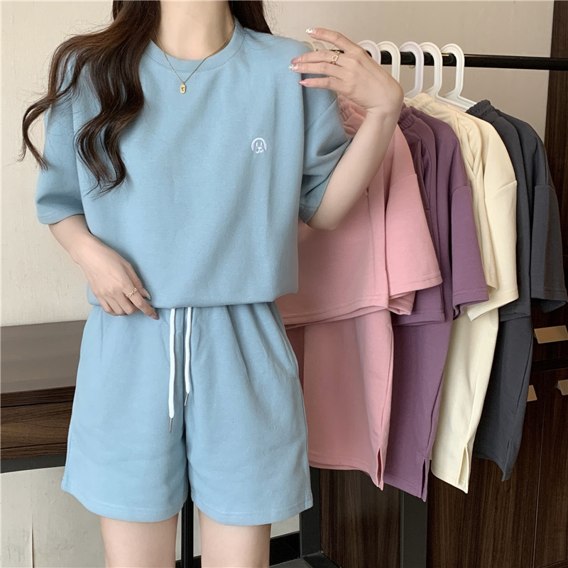 實拍  韓版港風休閒時尚套裝女