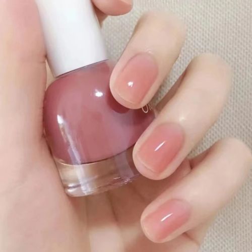 Whitening peach nail polish, non-peelable, long-lasting, waterproof, non-fading, no-bake, quick-drying manicure for students, nude color