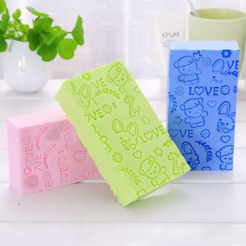 New cartoon bath sponge high-density printing children's rub-free bath towel household bath rub artifact Baolu