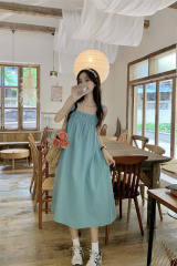 Real shot French style suspender dress