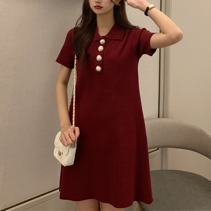 法式復古連衣裙女2024新款夏季設計感小眾時尚小香風氣質針織裙子