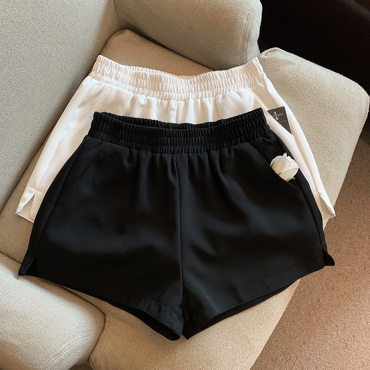 Photographed Summer Versatile Chiffon Stylish Hidden Slit Shorts