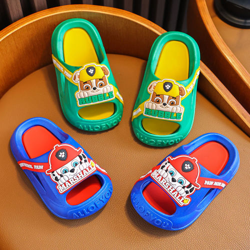 Paw Paw Team Children's Slippers Summer Boys and Children Bath Bathroom Non-Slip Slippers for Middle and Large Children Girls Baby Sandals