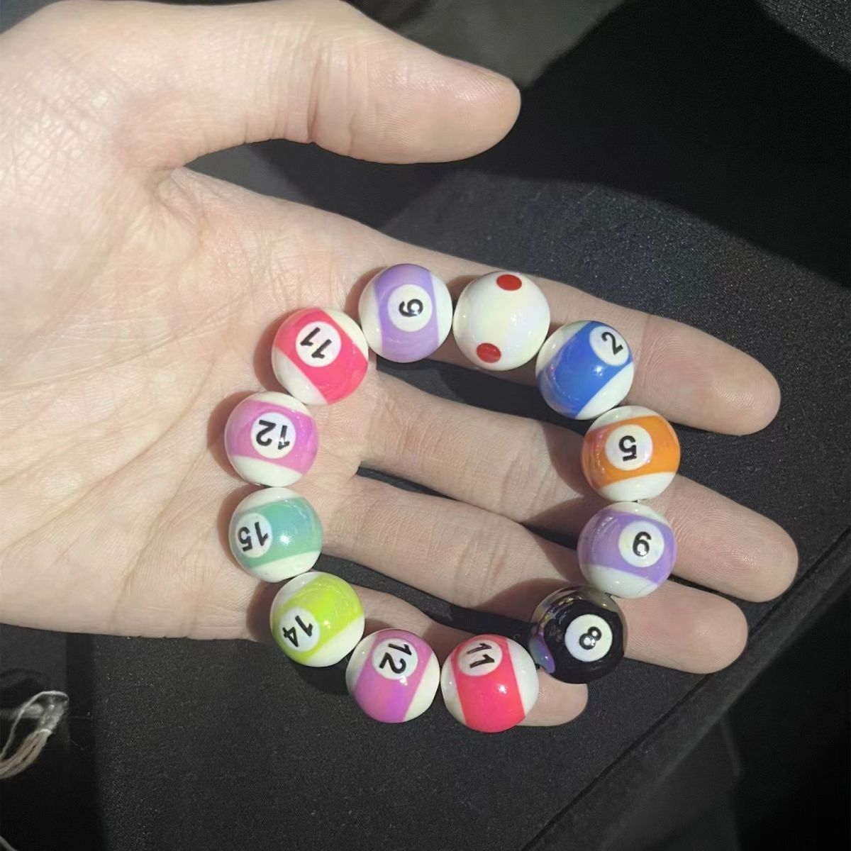 Middle eight billiards bracelet diy acrylic string beads accessories men and women couples students accessories gifts
