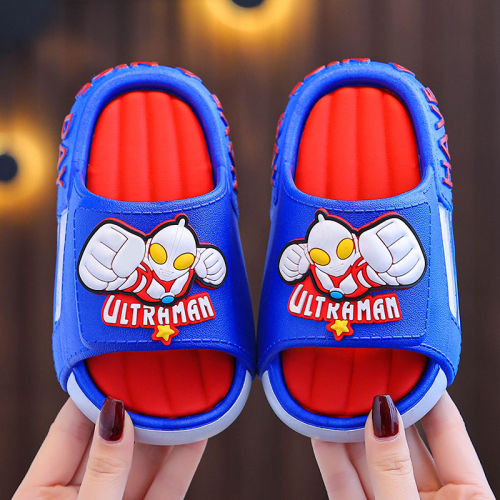 Ultraman slippers for children, boys, summer outer wear, non-slip, indoor bathing size, medium size, boys, baby, children's slippers