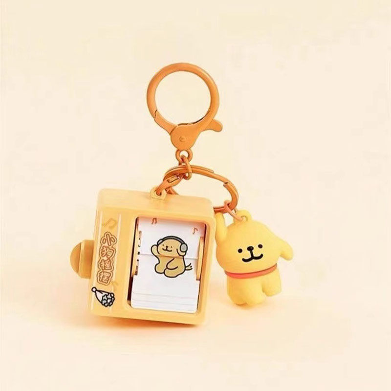 Line puppy flip animation machine pendant photo flip bag pendant keychain party gift