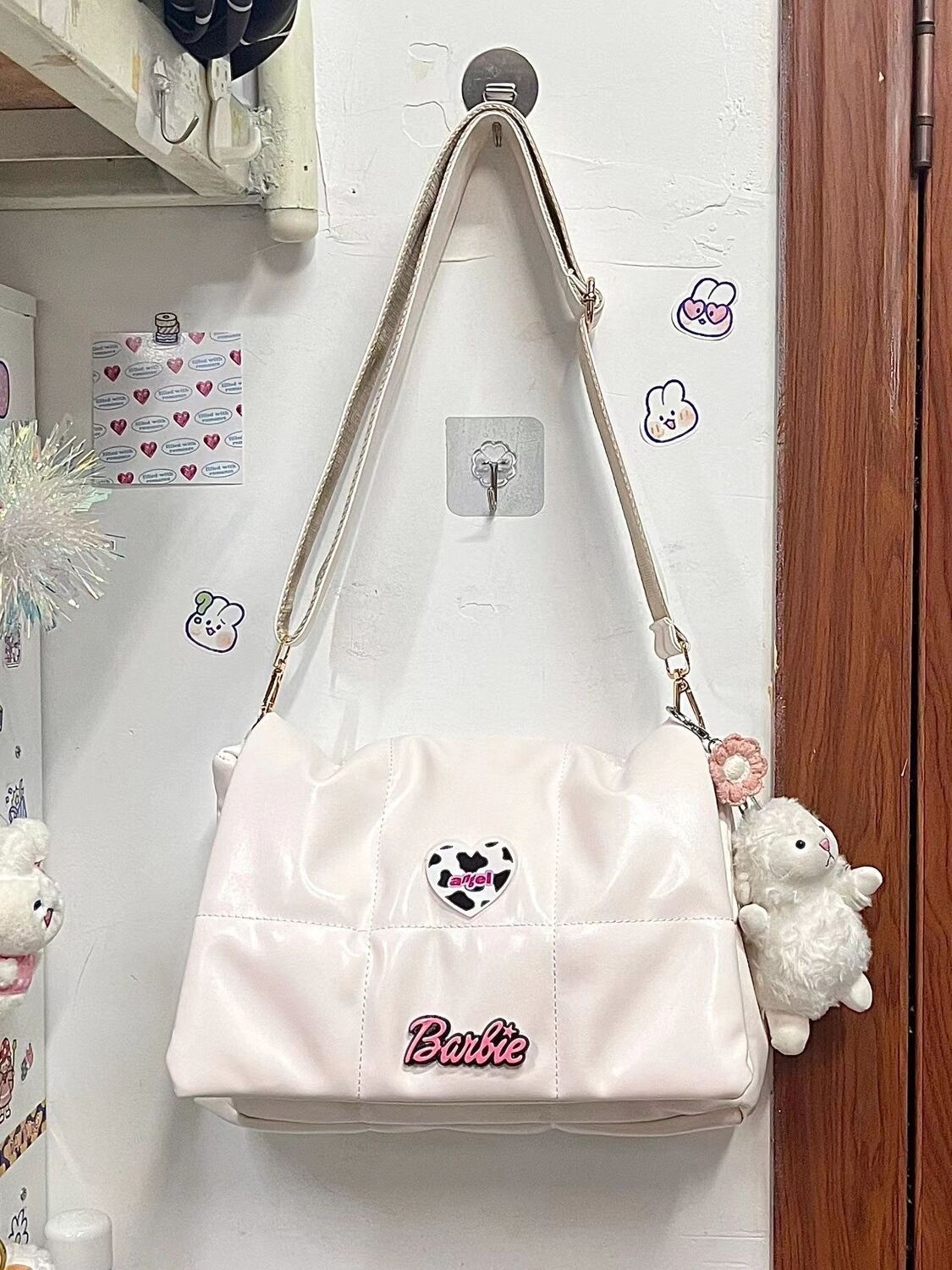 Autumn and winter large-capacity commuter bags 2023 new niche solid color plaid pillow bag casual versatile crossbody bag