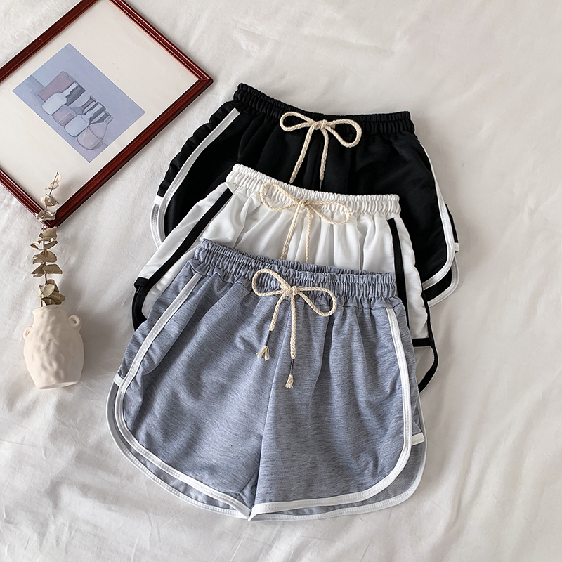 Summer sports shorts for women Korean style outer wear loose thin wide leg pants yoga stretch slimming pants