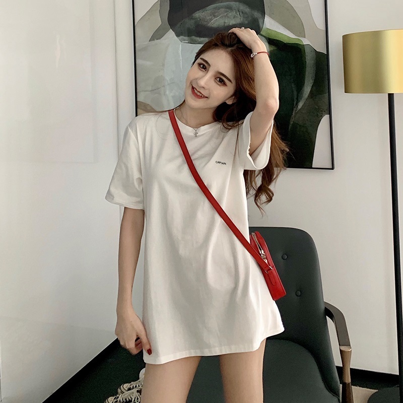 100% cotton high-density silo spinning pure cotton fat MM large size T-shirt short-sleeved age-reducing loose women's clothing