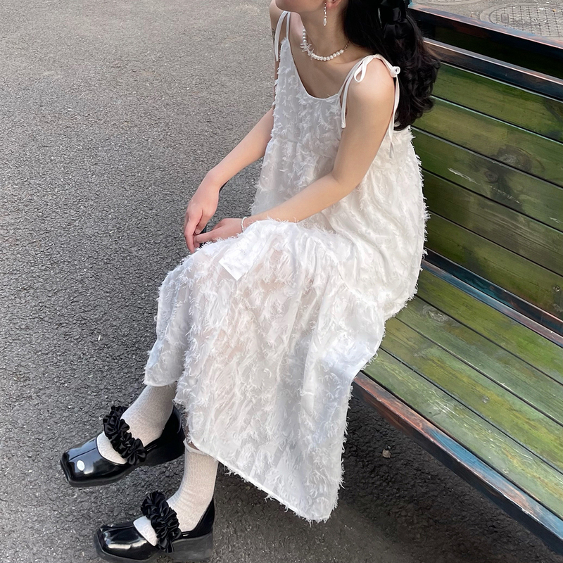 #realshot真price# French style first love gentle style super fairy suspender dress for women summer