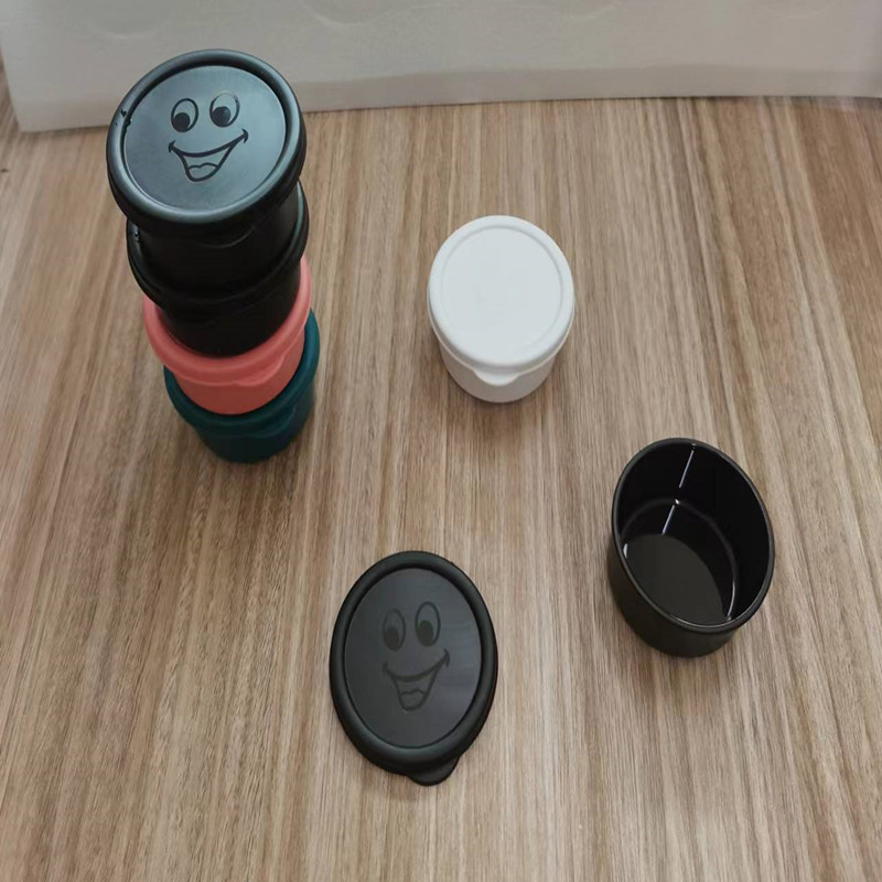 Sauce box sealed plastic with lid thickened round takeout packaging mini convenient chili seasoning box manufacturer wholesale