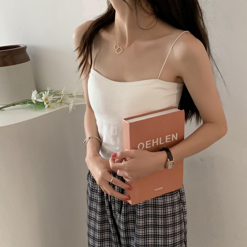 實拍新款美背內衣百搭吊帶背心帶胸墊一體式文胸內衣