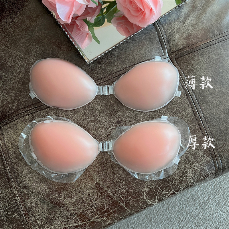 實拍夏季隱形胸貼硅膠文胸防走光貼乳貼婚紗聚攏胸貼內衣