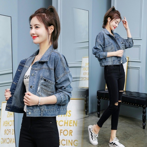 Denim Jacket Women's Short Spring Korean Style Loose Student Small Jacket Versatile Top