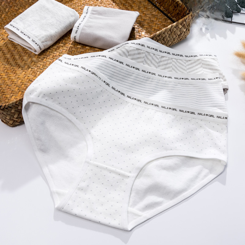 Pure cotton women's underwear, simple and cute, pure cotton combination for girls, women's briefs wholesale