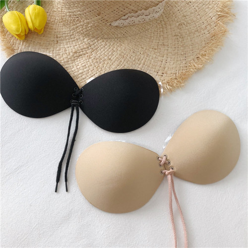 Actual price ~ small breast push-up non-slip nipple pasties thickened invisible bra wedding dress backless underwear