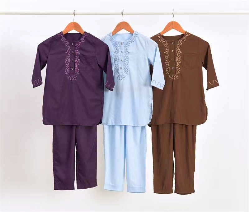 Indian Pakistani Ethnic Style Boys Embroidery Set Middle Eastern Boys Youth Embroidery Two-piece Set AliExpress