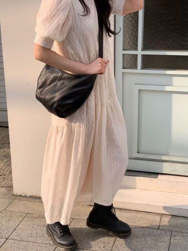 chic Korean style sweet and versatile oversized skirt dress