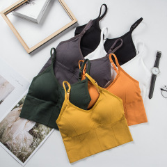 6-piece set of back-beautiful bra, sexy strapless push-up, no-wire rim-wrapped breast sports vest for girls