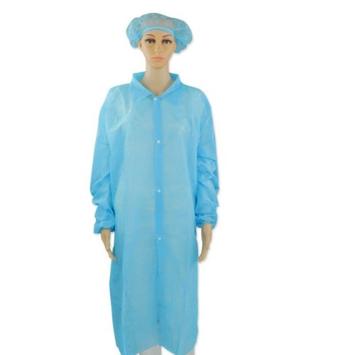 Disposable work clothes, non-woven lab coats, thickened dust-proof isolation clothes, white coats, workshop dining room visiting clothes