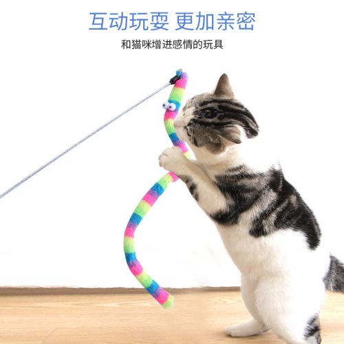 Large collection of cat toys, cat sticks, feather bells, interactive play pet supplies, Amazon factory cross-border