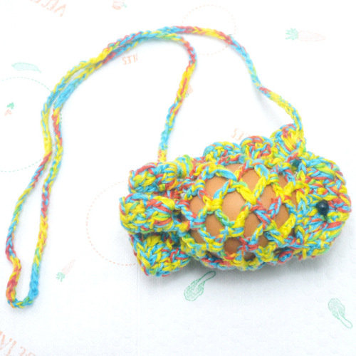 Lixia Dandou kindergarten children's Dragon Boat Festival colorful eggs duck egg hanging neck egg net egg bag hand-woven finished product